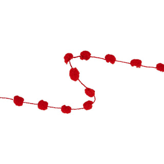8mm Wired Pom Pom Ribbon