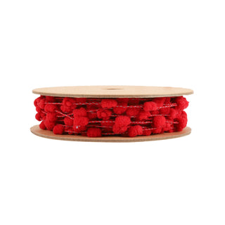 8mm Wired Pom Pom Ribbon