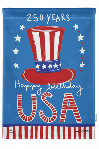 America's 250 Birthday Garden Flag