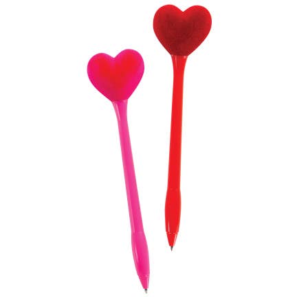 Puffy Velvet Heart Pen 24/tb