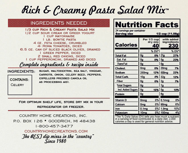 Creamy Pasta Salad Mix