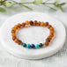 7.5" Malachite Mix + Raw Cognac Amber