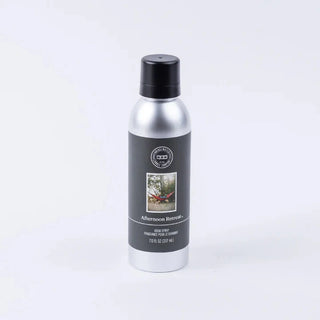 White background studio shot of silver Afternoon Retreat woody room spray bottle