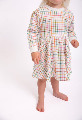 Aj Plaid Sweatshirt Dress