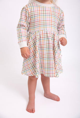 Aj Plaid Sweatshirt Dress