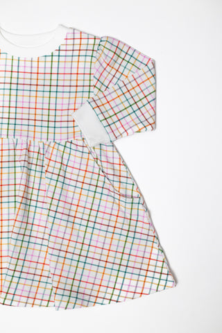 Aj Plaid Sweatshirt Dress