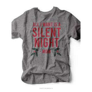 Ruby’s Rubbish Women's Tops Small All I Want is a Silent Night Tee