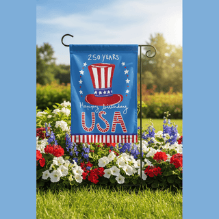 America's 250 Birthday Garden Flag