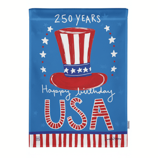 America's 250 Birthday Garden Flag
