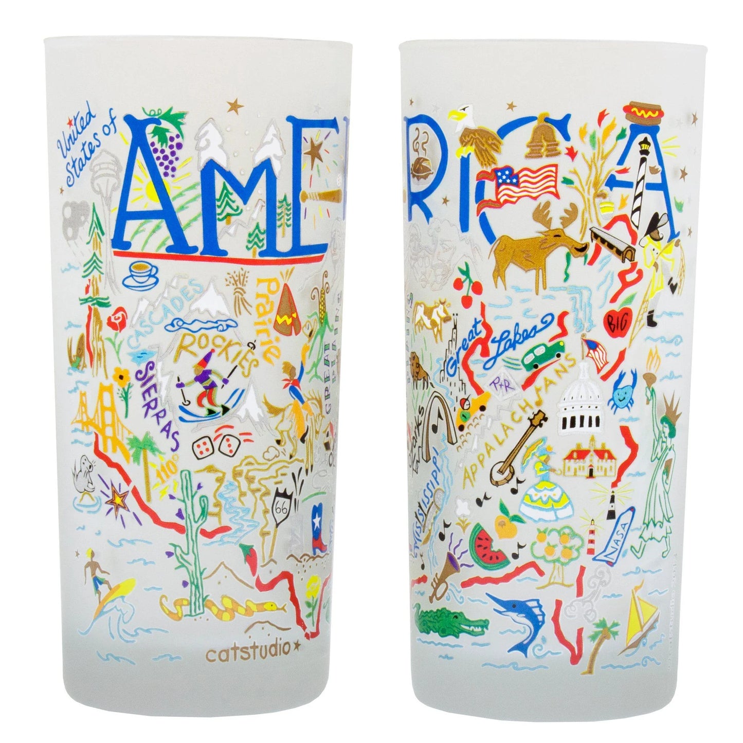 America Drinking Glass