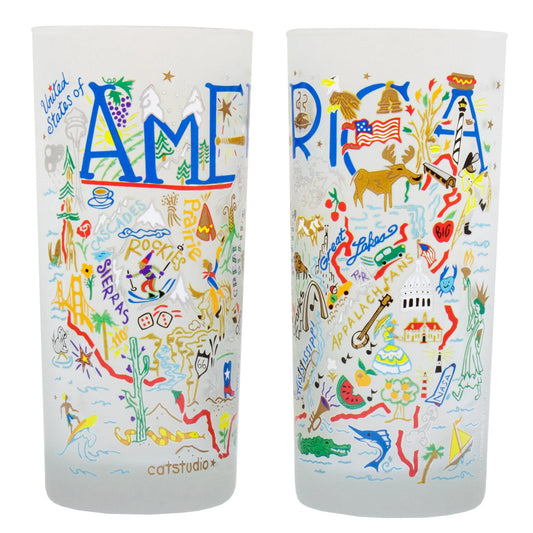 America Drinking Glass