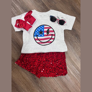 Kids By Kissed Apparel Kid's Tops American Smiley Face Tee