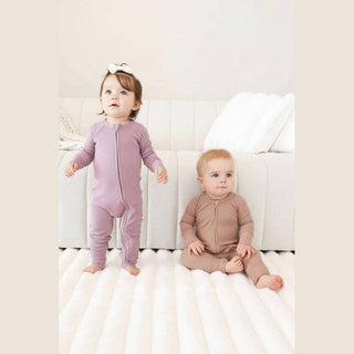 Amethyst Waffle Bamboo Convertible Zip Romper