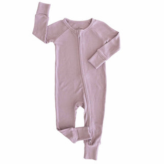 Amethyst Waffle Bamboo Convertible Zip Romper