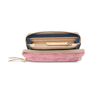 Pink and blue zipper pouch 