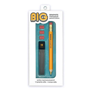 Snifty BIG Graphite 2.0mm Mechanical Pencil set with 12 graphite refills and 3 eraser refills in packaging