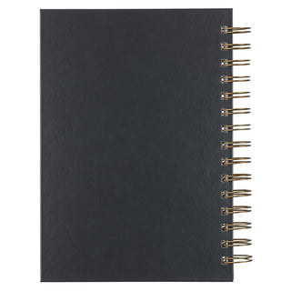 Black spiral-bound notebook 
