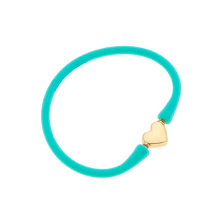 Canvas Kid's Bracelets Bali Heart Bead Silicone Children's Bracelet in Mint