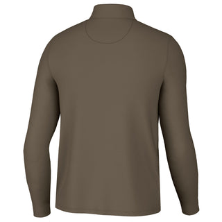 Back view of Local Boy Outfitters Bentley Quarter-Zip pullover in dark tan color