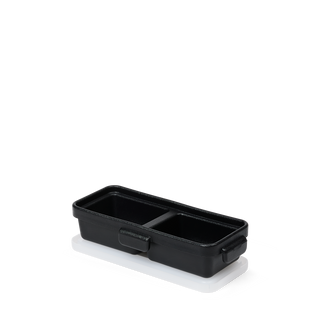 Bitty Bento Bogg insert in matte black with two compartments and side clips