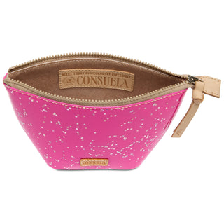Consuela Berry Medium Tool Kit, hot pink zip pouch with silver star pattern
