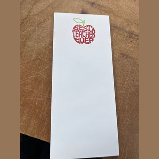 Feather Printing Stationary Best Teacher Ever Notepad