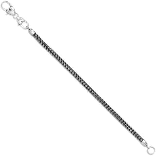 Brighton Beverly Glam silver mesh bracelet with lobster clasp on white background