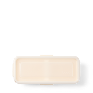 Top-down view of Bitty Bento Bogg bag in Coconut cream white color