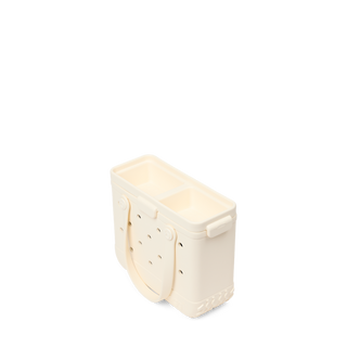 Bogg Bitty Bento bag organizer insert in creamy white Coconut color, open top view