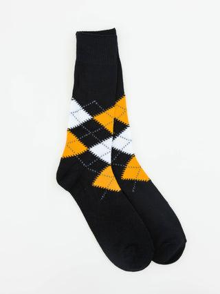 Black 1903 Ragg Argyle Crew