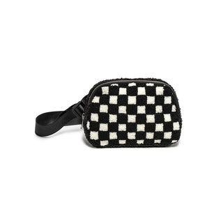 Living Royal Purses Black Checker Belt Bag