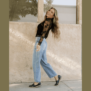 Indie & Co. | Women's Apparel Women's Tops Black Floral Lace Top