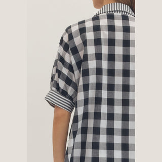 Black Gingham Top