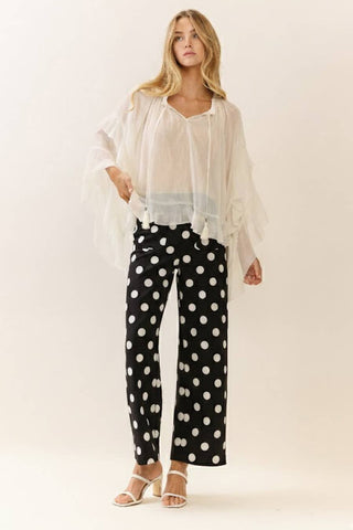 Black Polka Dot Pants
