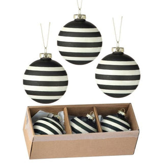 Regency Christmas Ornament Black Stripe Ornament