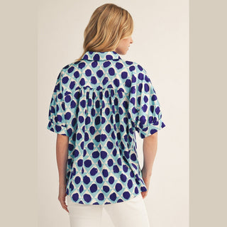 Blue Geometric Top