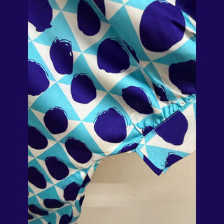 Blue Geometric Top