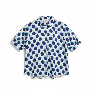 Blue Geometric Top