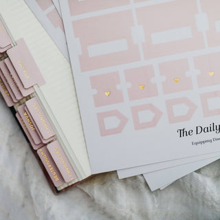 The Daily Grace Co Stationary Blush Bible Tabs