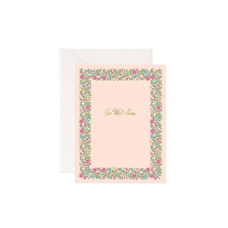 Rifle Paper Co. Stationary Blush Get Well Soon Card