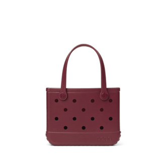 burgundy Bitty Bogg Bag small monochrome matte finish with debossed logo