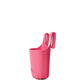 Fuchsia pink Bogg Bevy cup holder with asymmetrical curved top lip side profile