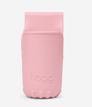 Bogg Bevy pink silicone beverage holder with clip and textured base