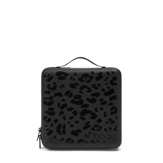 Bogg Bag Leopard Lunchboxx in Black Onyx with leopard print pattern and top handle