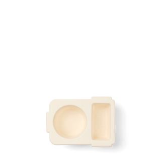 Bogg Bag Topper insert in cream white with circular and rectangular compartments