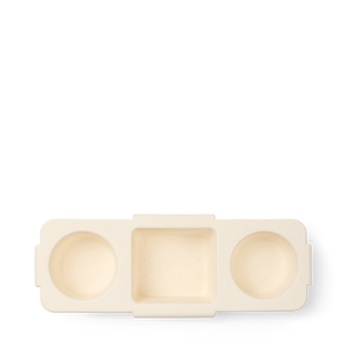 Bogg Bag cream white Bogg Topper insert with two round and one square compartment