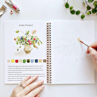Bouquets Watercolor Workbook