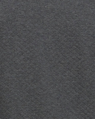 Close-up detail of charcoal heather quilted fabric texture for Bradner 1/4 zip pullover