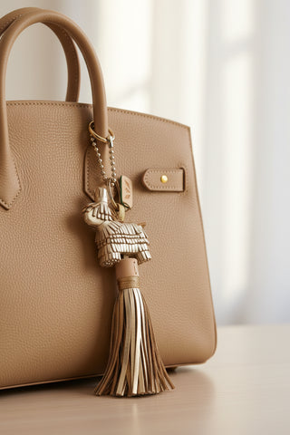 Gold tassel keychain 