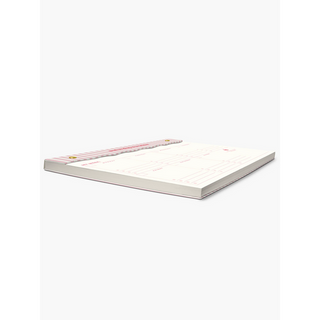 Studio Oh Bubble Gum Milkshake undated weekly desk pad shown at angle on white background